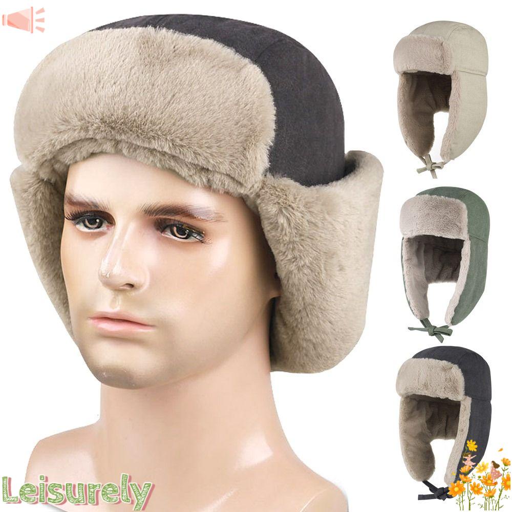 Mũ Bomber Chống Gió Phối Lông Dày Dặn Thời Trang Mùa Đông Cho Nam Và Nữ