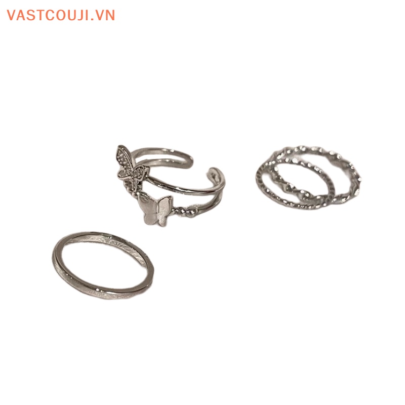 Nhẫn Kim Loại Hình Bướm Có Thể Điều Chỉnh Kích Cỡ Thời Trang Dành Cho Nữ