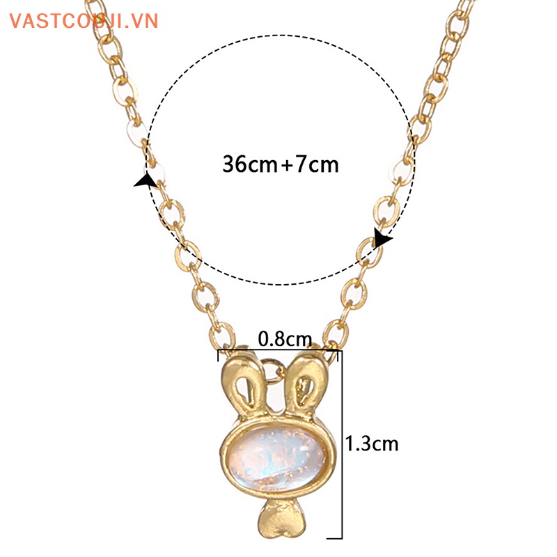 Vòng Cổ Tua Rua Một Lớp Hình Thỏ Màu Vàng Kim Phong Cách Âu Mỹ Đơn Giản Thời Trang Cho Nữ