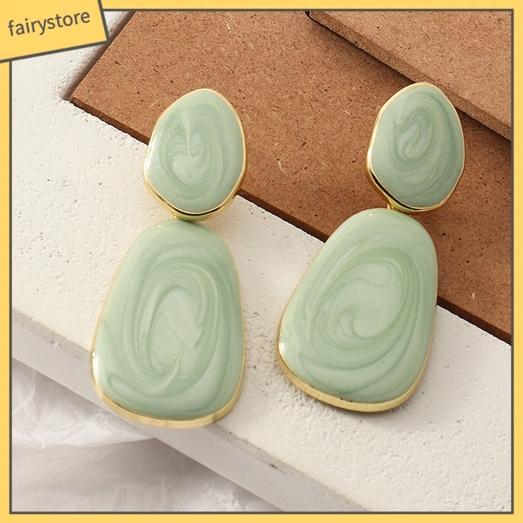 [FRO] Bông Tai Thả Dây Nhỏ Màu Kẹo Tươi Tắn Duyên Dáng Phù Hợp Với Câu Lạc