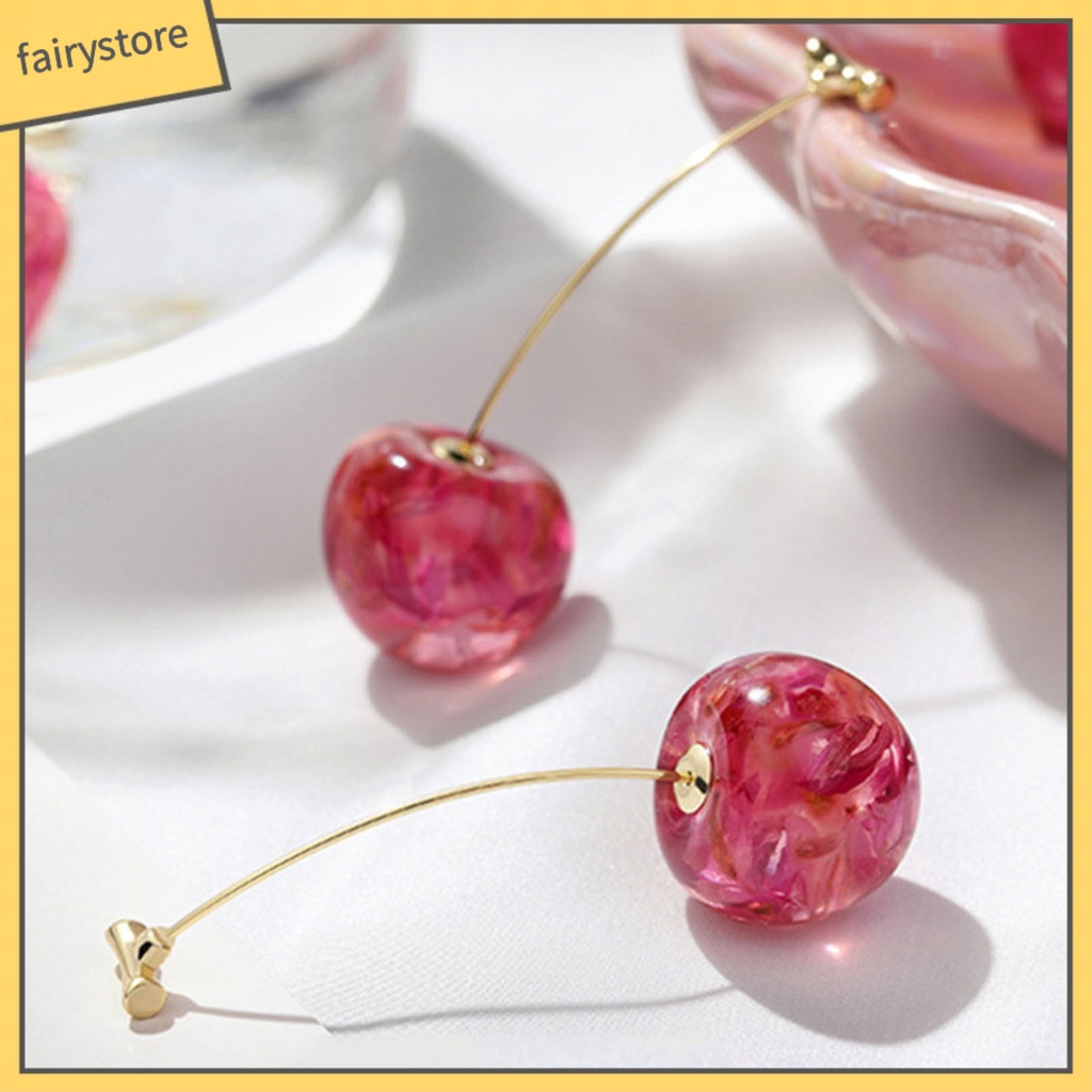 Bông Tai Hình Trái Cherry Tinh Tế Dành Cho Nữ