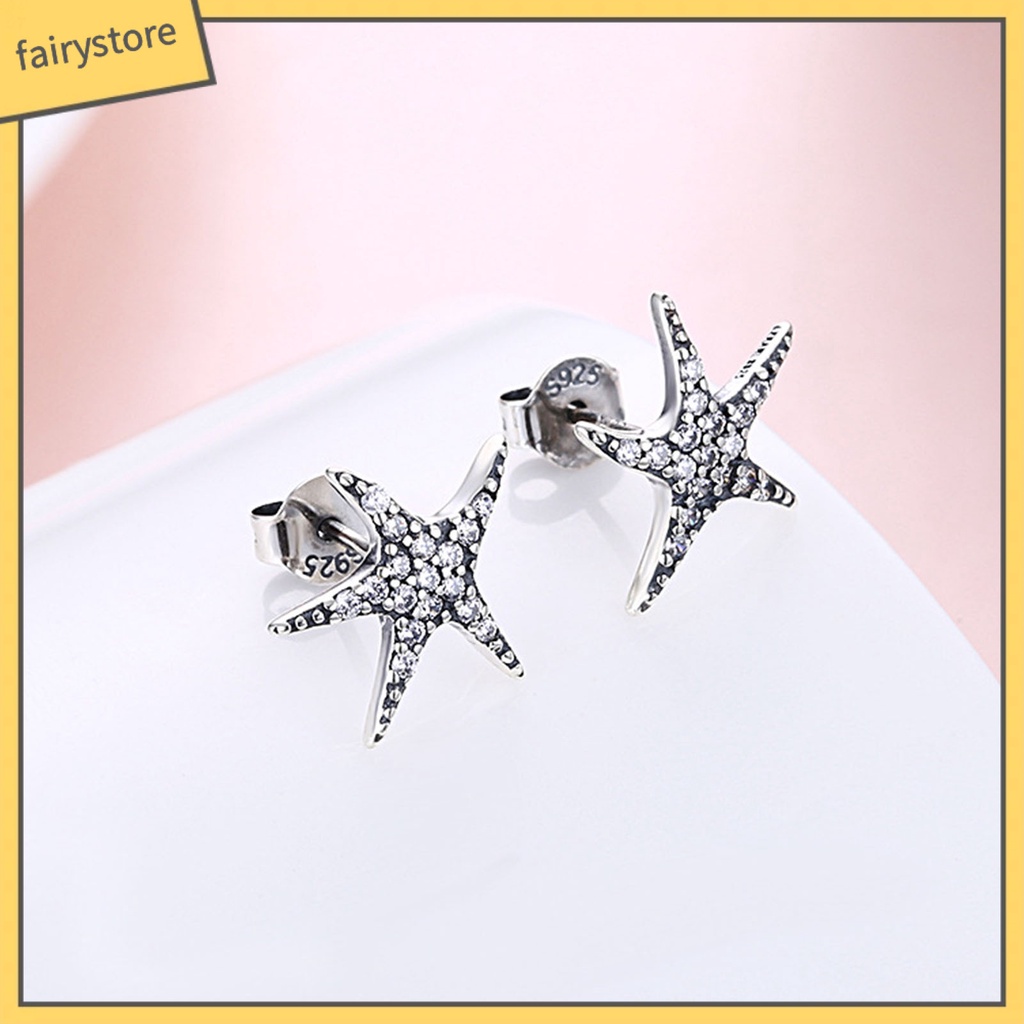 [FRO] 1 Đôi Bông Tai Đinh Tán Hình Sao Biển Dễ Thương Thoải Mái Mặc Làm Quà Tặng