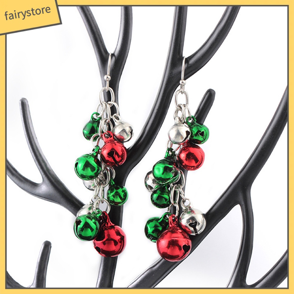 Bông Tai Chuỗi Dài Hình Chuông Giáng Sinh Trang Trí Cho Nữ