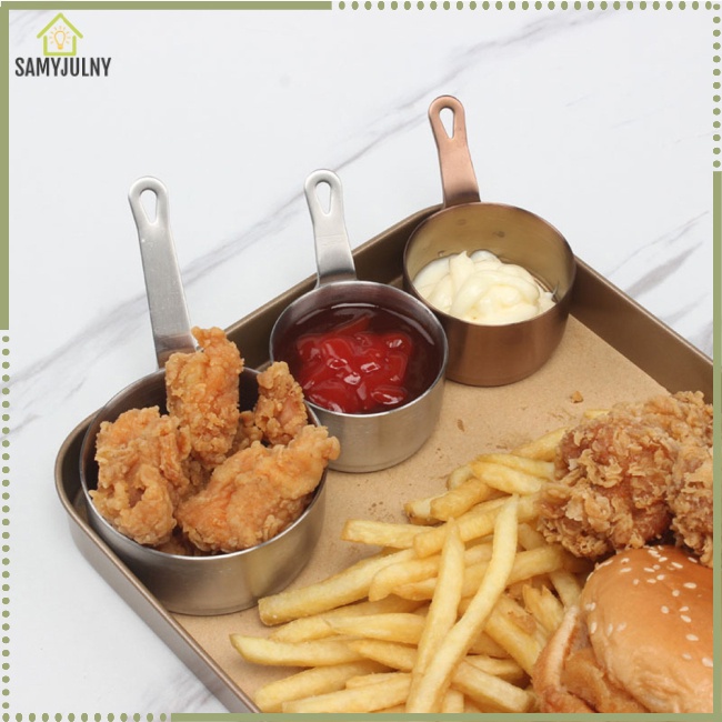 Cốc Đo Lường Mini 50ml / 100ml Bằng Thép Không Gỉ 304 Chống Ăn Mòn Có Lỗ Treo