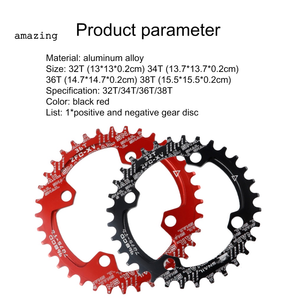 Dây Sên Xe Đạp Leo Núi 32T / 34T / 36T / 38T 104BCD MTB Hình Oval