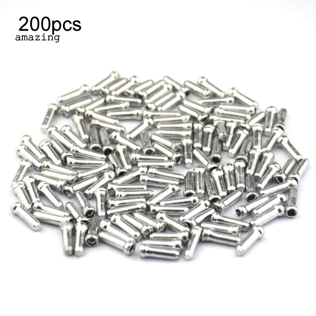 Bộ 200 Nắp Đậy Dây Cáp Xe Đạp Bằng Hợp Kim Nhôm Nhiều Màu Chống Mòn