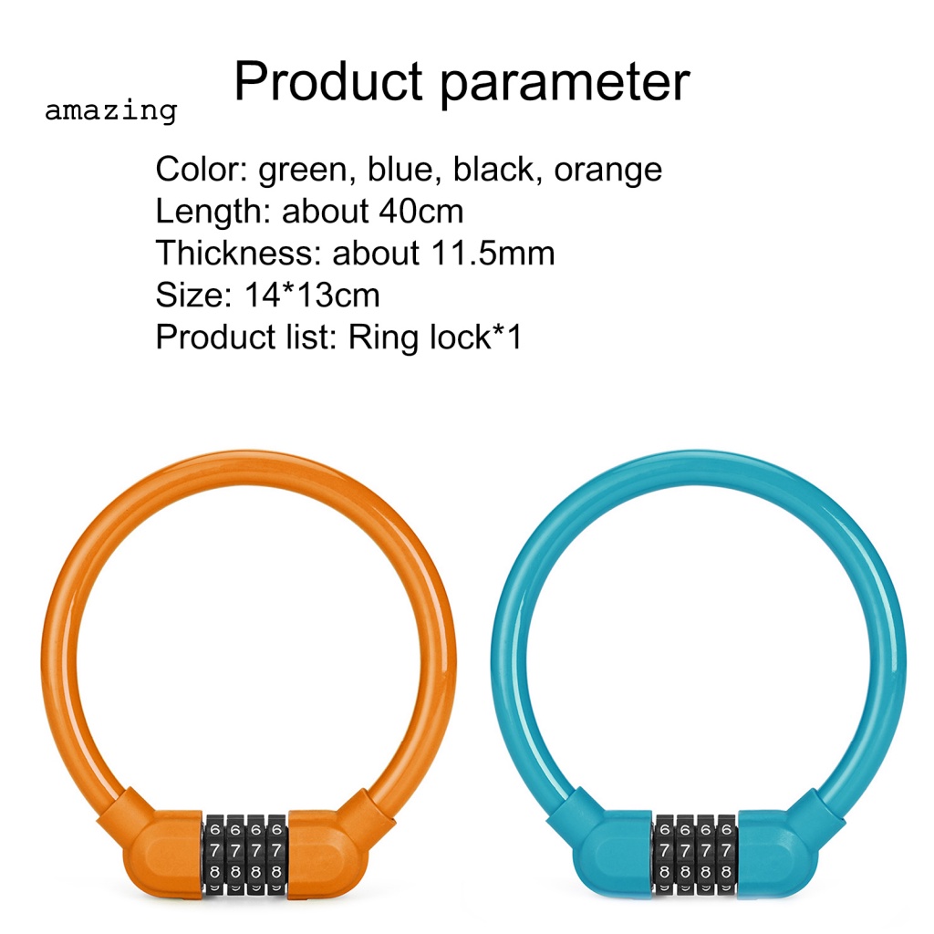 Khóa Xe Đạp Chống Trộm Thiết Kế Nhỏ Gọn Có Mật Khẩu Tiện Dụng