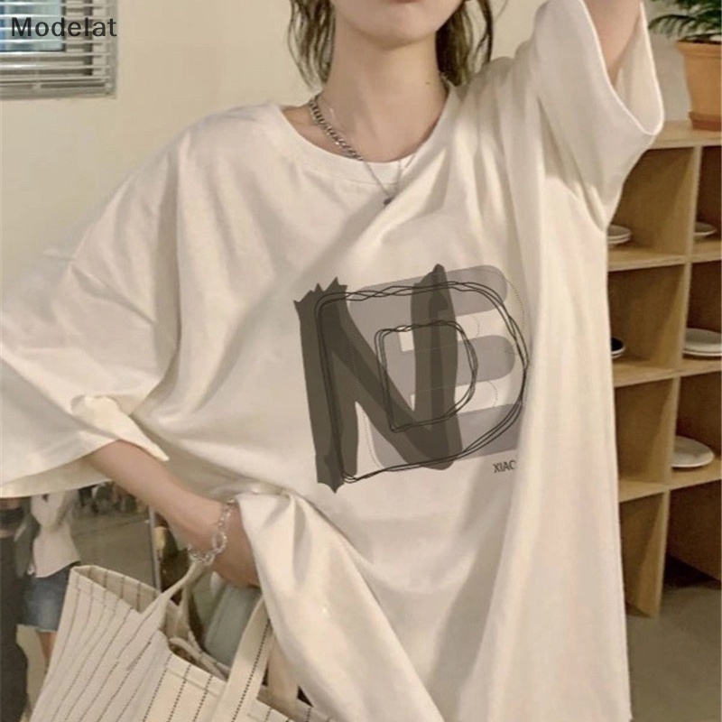 Áo Thun Tay Ngắn In Chữ Thời Trang Mùa Hè Cho Nữ