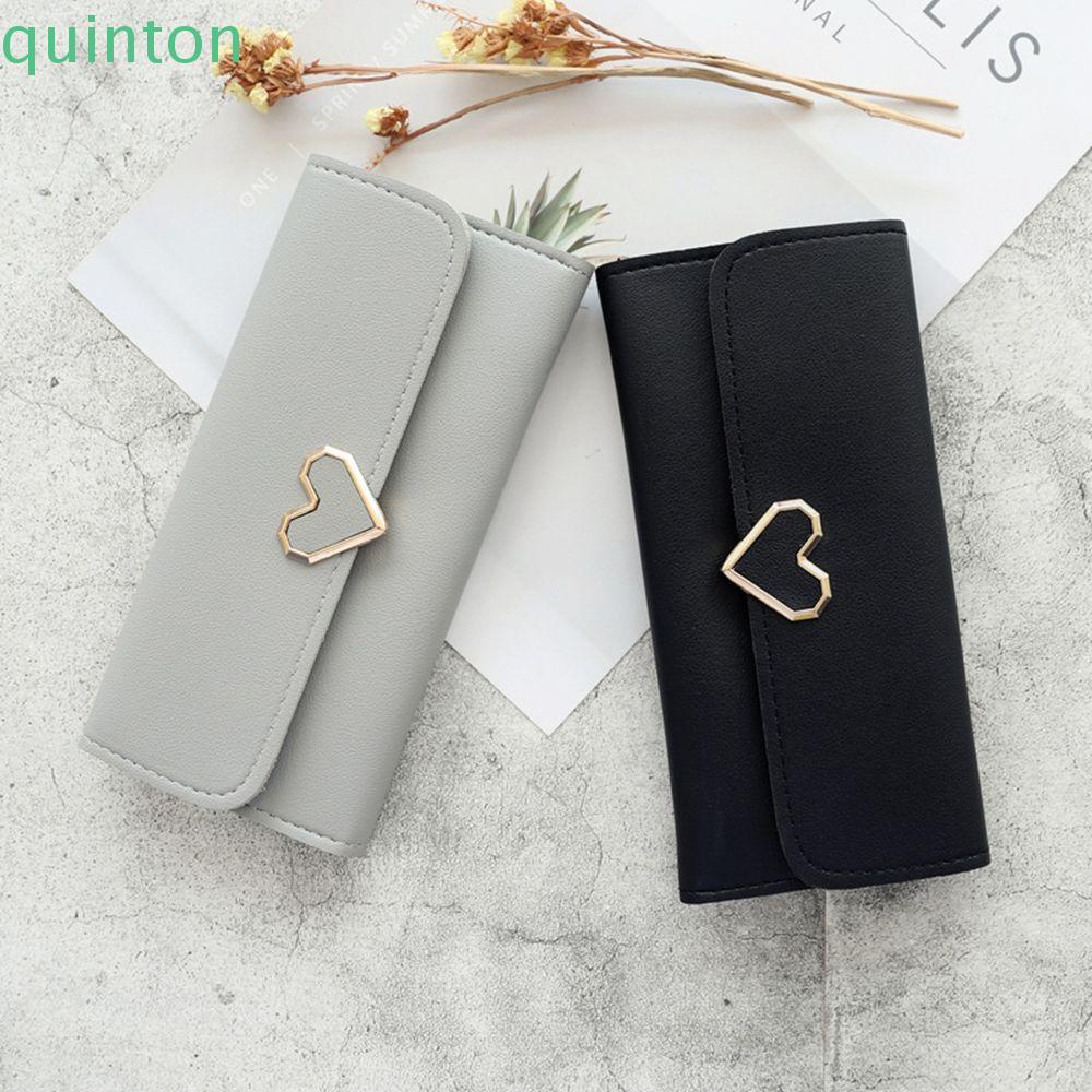 Ví Đựng Tiền Xu Nhiều Ngăn Họa Tiết Trái Tim Sang Trọng Cho Nữ