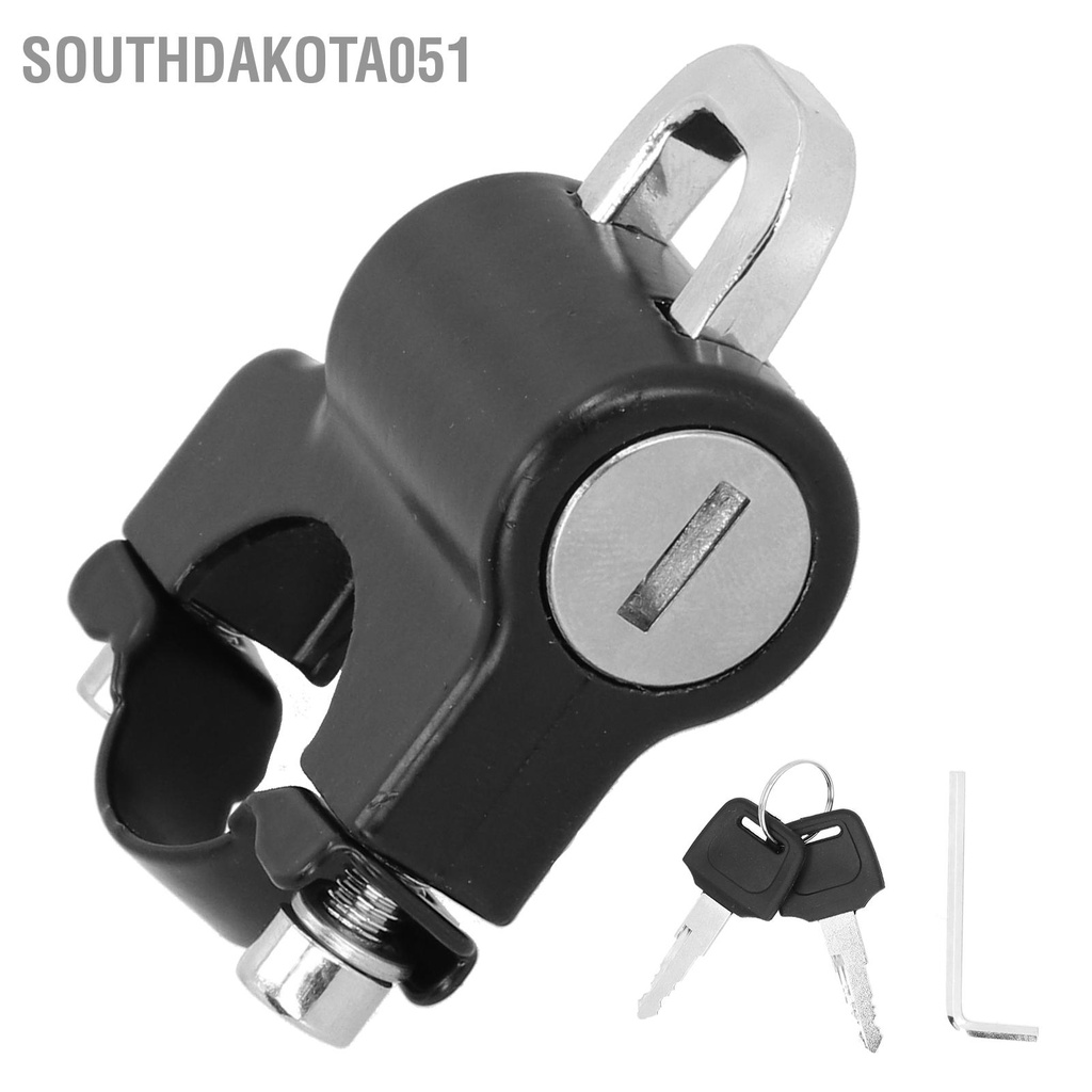 Southdakota051 Khóa mũ bảo hiểm xe máy kim loại mật 2 phím cho tay lái 0.9‑1.1in Đa năng
