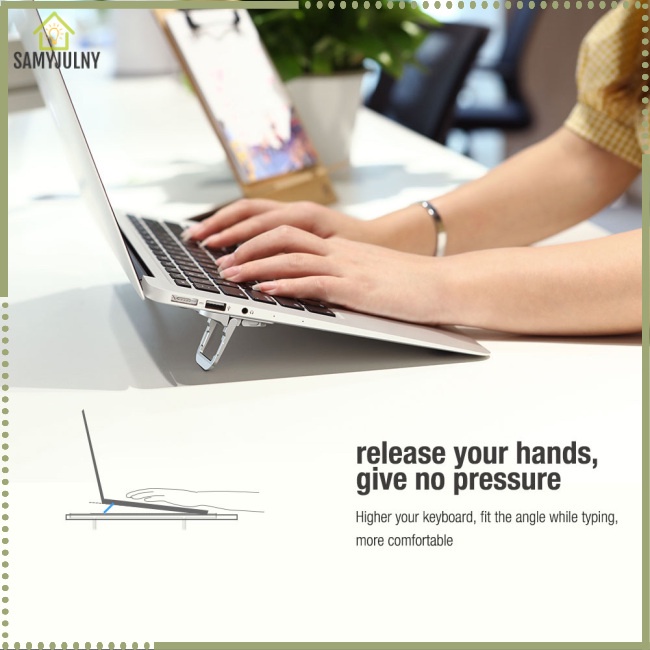 Set 2 Giá Đỡ Laptop / Notebook Tăng Chiều Cao Có Thể Gấp Gọn Tiện Dụng