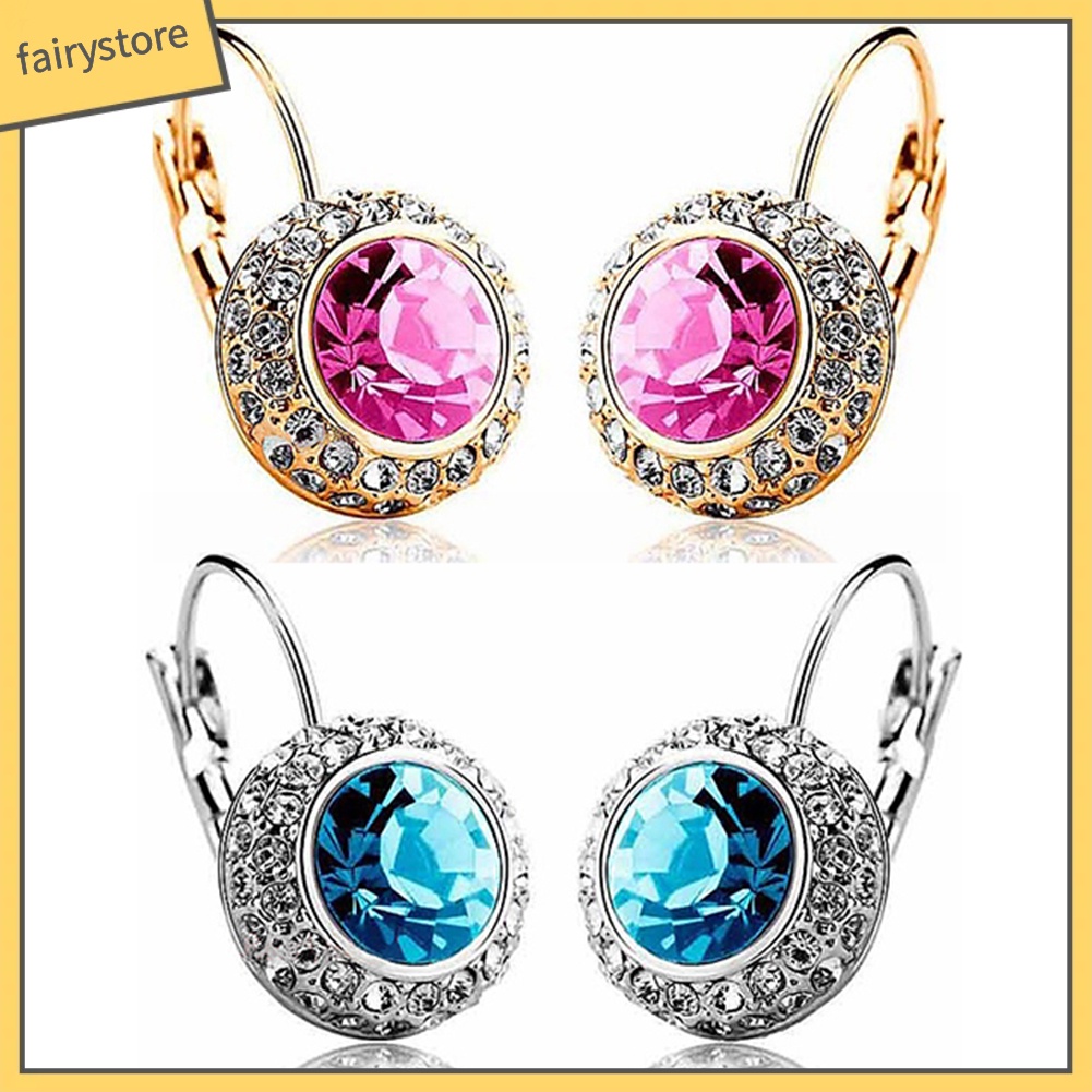 Bông Tai Đính Đá Sang Trọng Dành Cho Nữ