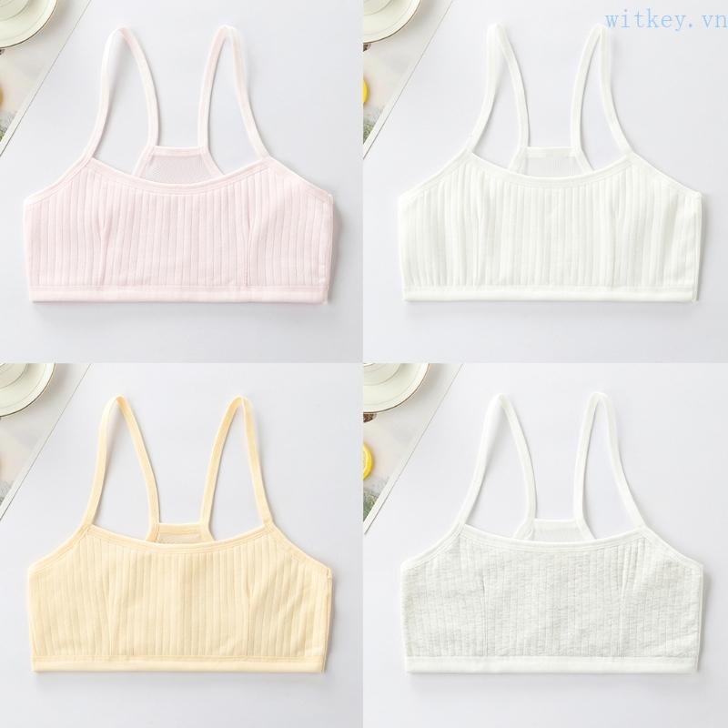 Áo Ngực Thể Thao Phối Lưới Chữ V Màu Trơn Thoáng Khí Thời Trang Cho Tuổi Teen