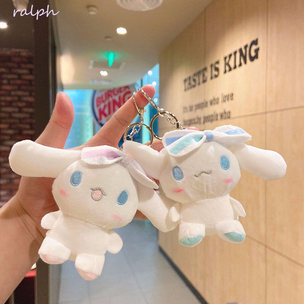 Móc Khóa Thỏ Nhồi Bông Tai To Mềm Mại Phong Cách Nhật Bản