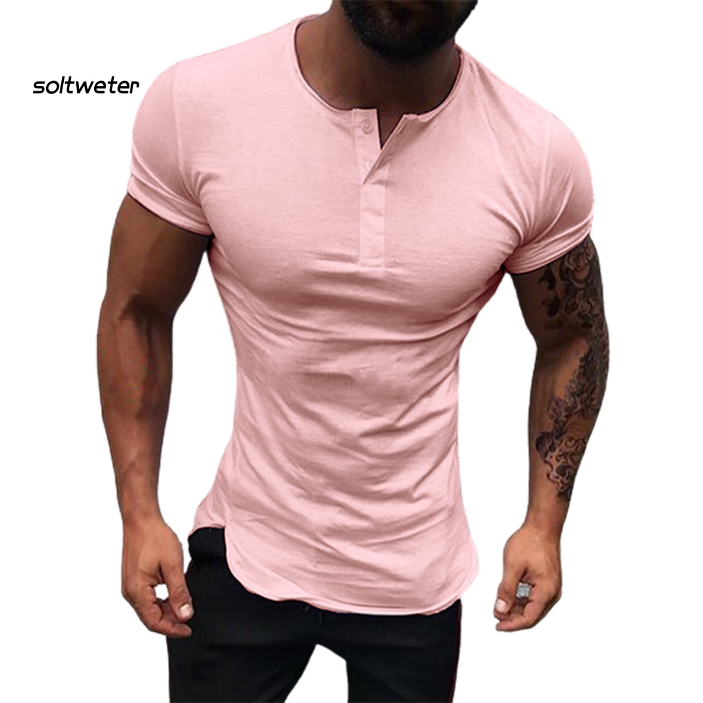 Áo Thun Cổ Tròn Dáng Ôm Mềm Mại Thời Trang Mùa Hè Cho Nam