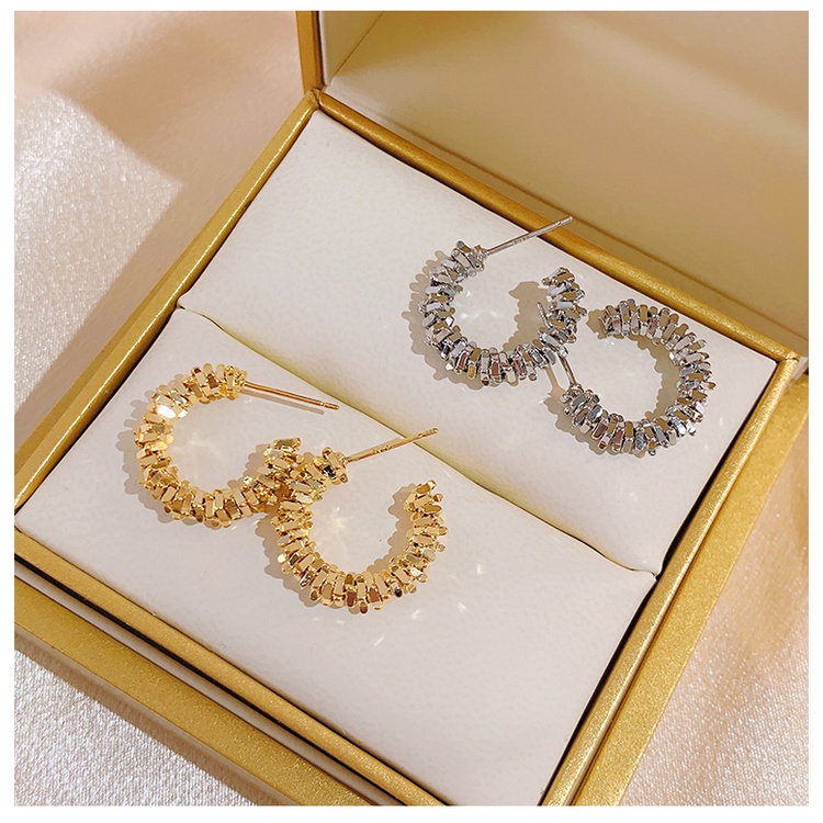 Bông Tai Mạ Bạc Thiết Kế Phong Cách Hàn Quốc Thời Trang Cao Cấp