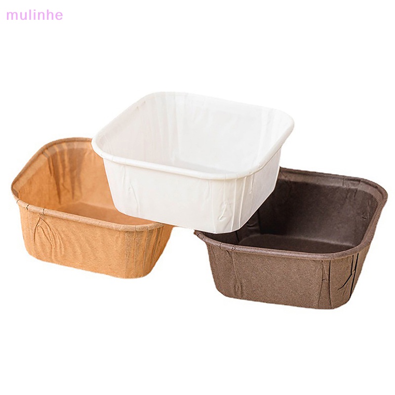 Set 50 Khuôn Giấy Làm Bánh Cupcake Hình Vuông Tiện Dụng