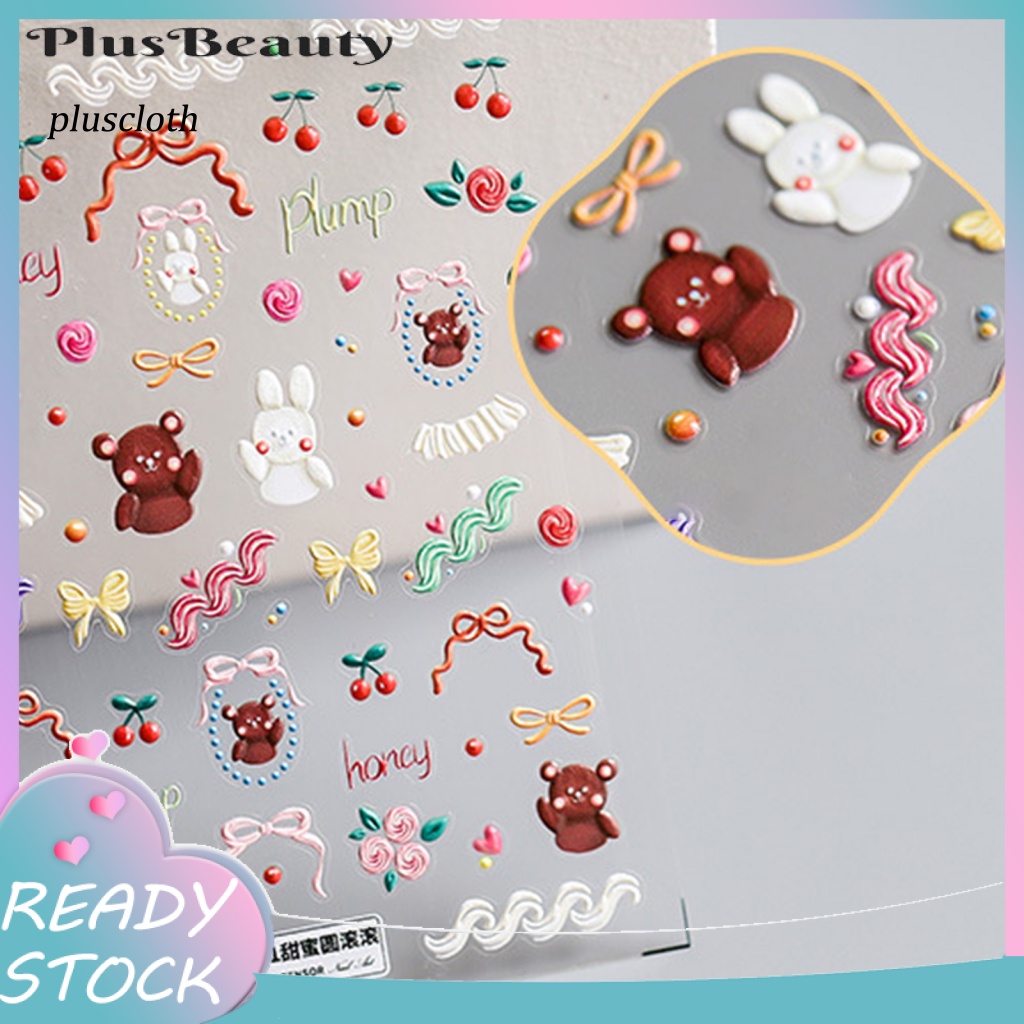 &lt; Pluscloth &gt; Hình Dán Móng Tay Mini Hoạt Hình Quyến Rũ Cho Nữ