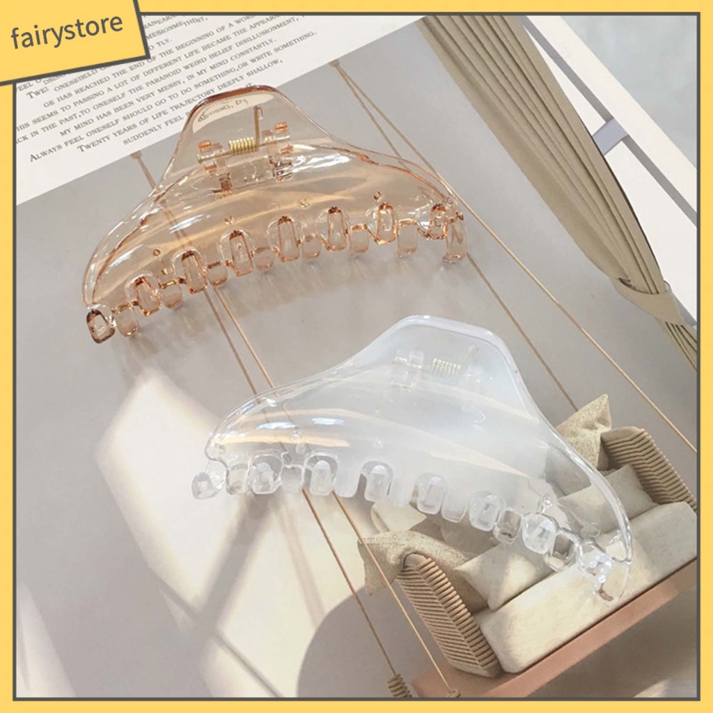 Kẹp Tóc Càng Cua Bằng PC Trong Suốt Co Giãn Chống Trượt