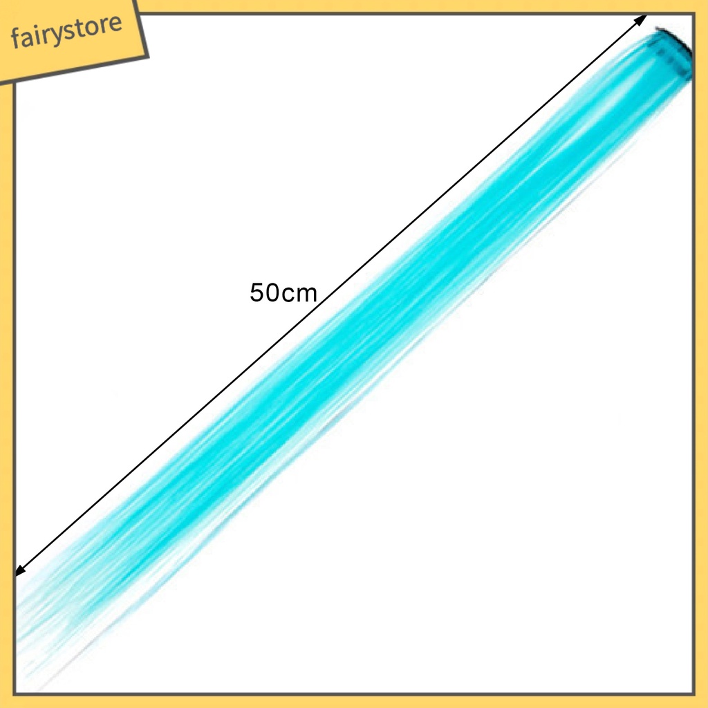 Set 2 / 3 Kẹp Tóc Giả Thẳng / Tóc Vô Hình Nhiều Màu Chịu Nhiệt Độ Cao