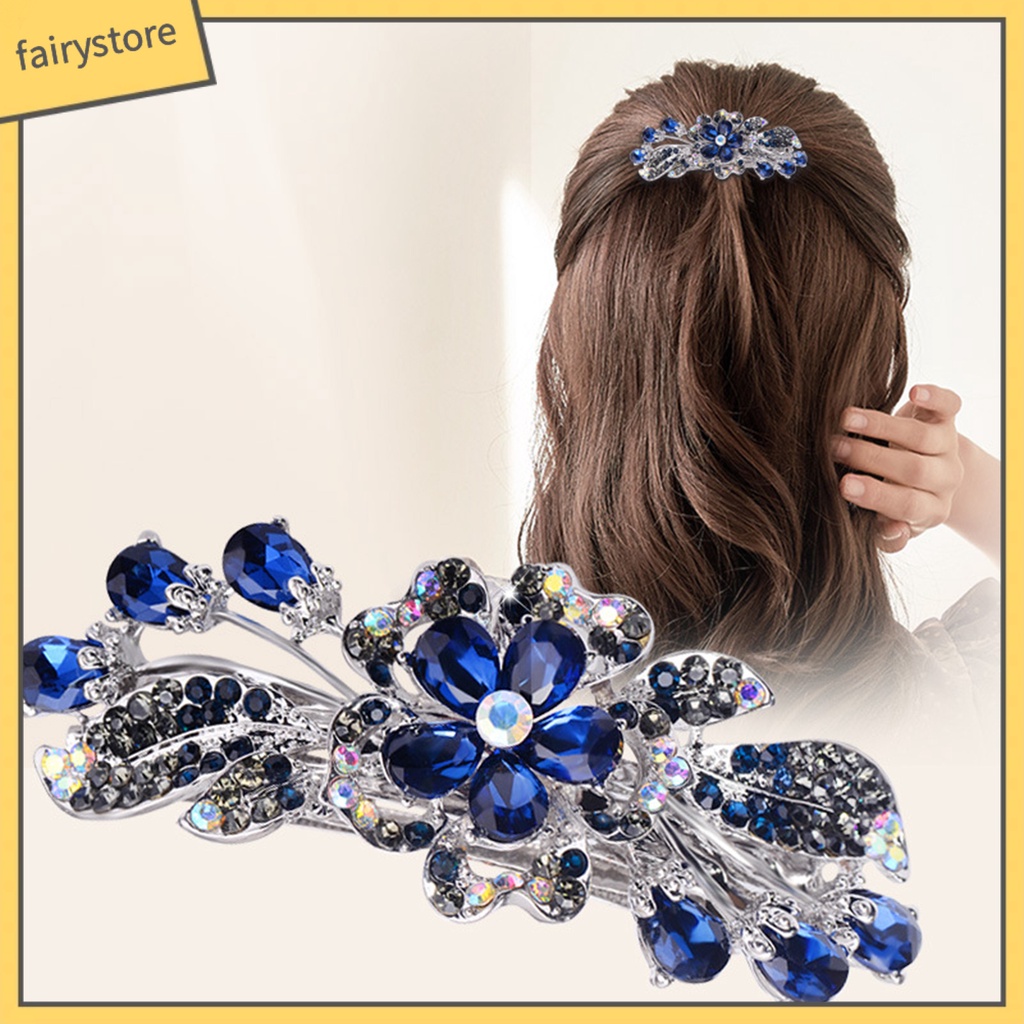 Kẹp Tóc Pha Lê Giả Chống Trượt Chống Biến Dạng Tiện Dụng