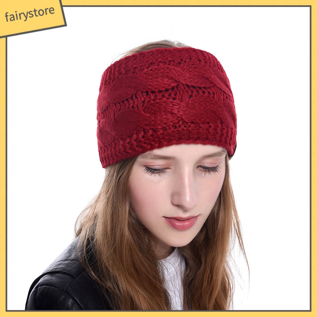 Băng Đô Len Mềm Mại Giữ Ấm Dành Cho Nữ