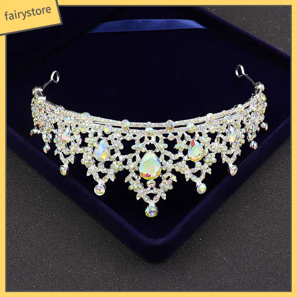 Vương Miện Cài Tóc Đính Đá Sang Trọng Cho Cô Dâu