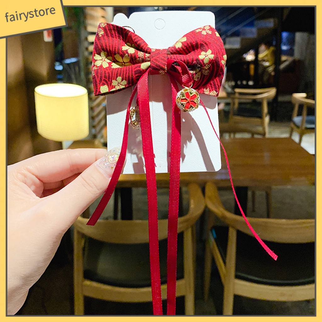 Kẹp Tóc Tua Rua Phong Cách Trung Hoa Cổ Điển Mừng Năm Mới Cho Bé Gái