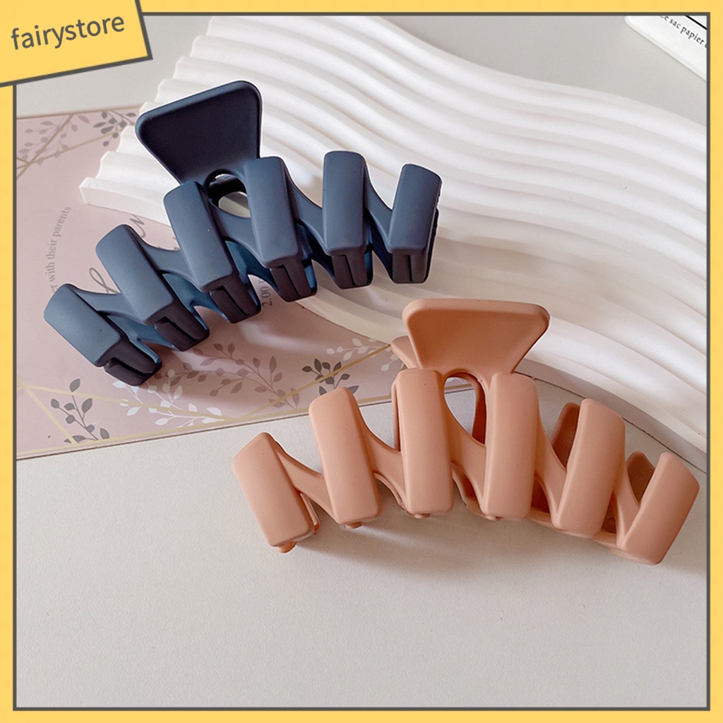 Kẹp Tóc Cá Mập Màu Trơn Bằng Nhựa Resin Thân Thiện Với Môi Trường Kích Thước Lớn [FRO]