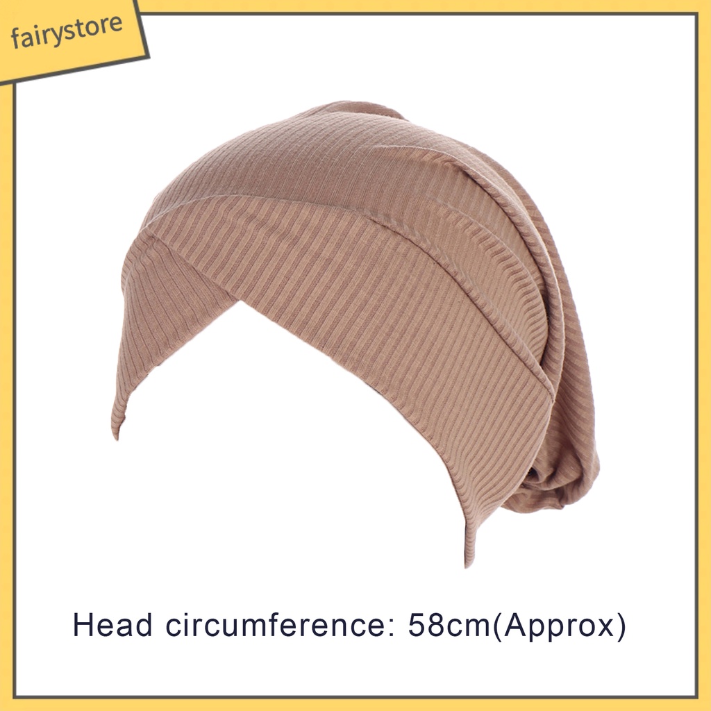 Khăn Quấn Tóc Cotton Co Giãn Màu Trơn Dành Cho Nữ