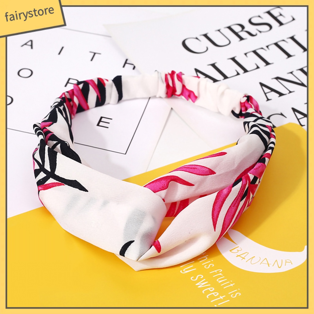 Set 10 Băng Đô Cài Tóc Co Giãn Họa Tiết Da Báo Phong Cách Hàn Quốc