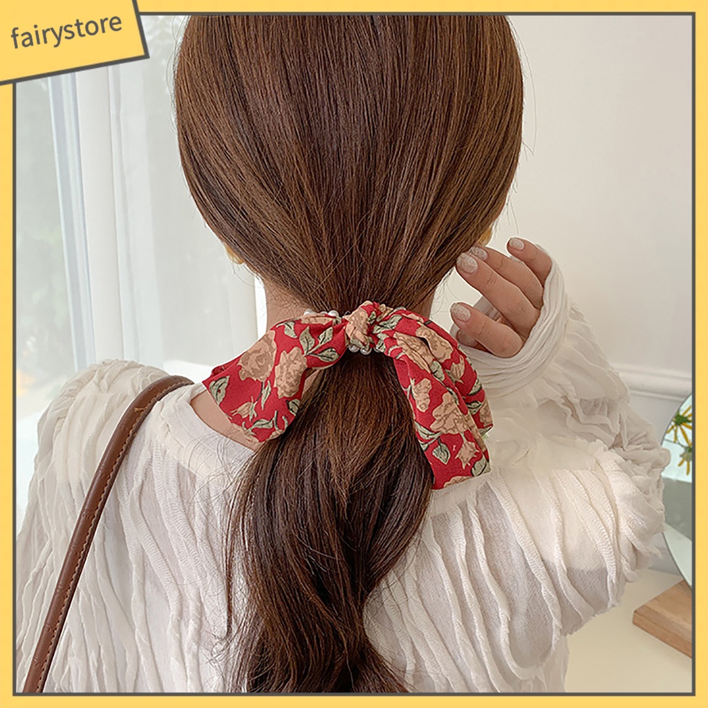 Băng Đô Cài Tóc Đính Nơ &amp; Ngọc Trai Giả Thời Trang Chống Rơi