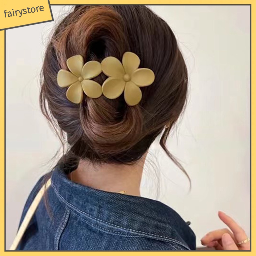 Kẹp Tóc Càng Cua Màu Trơn Chống Trượt Chống Rơi Thanh Lịch