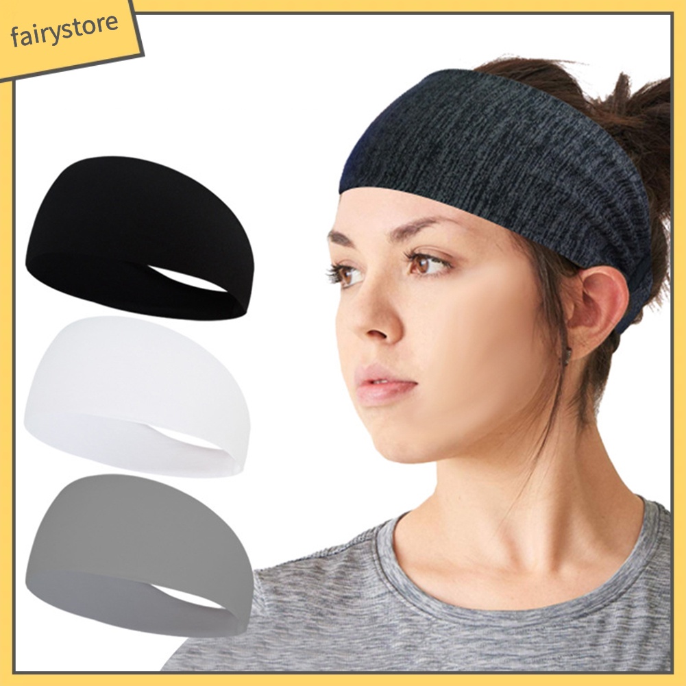 Băng Đô Bản Rộng Thấm Hút Mồ Hôi Thoáng Khí Unisex