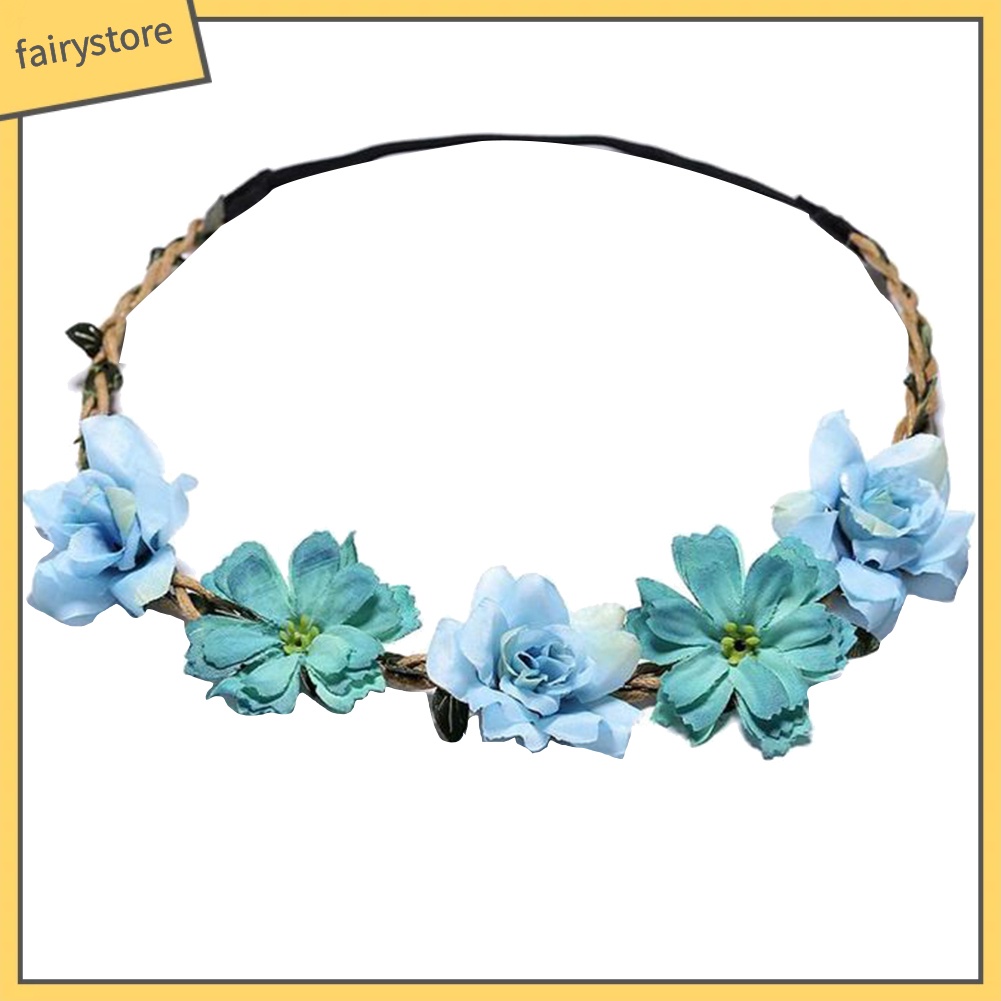 Vòng Hoa Nhân Tạo Đội Đầu Thời Trang Cho Cô Dâu