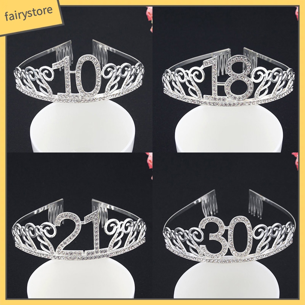 Cài Tóc Vương Miện Đính Đá Lấp Lánh Thời Trang 10 / 18 / 21 / 30 / 40 / 50