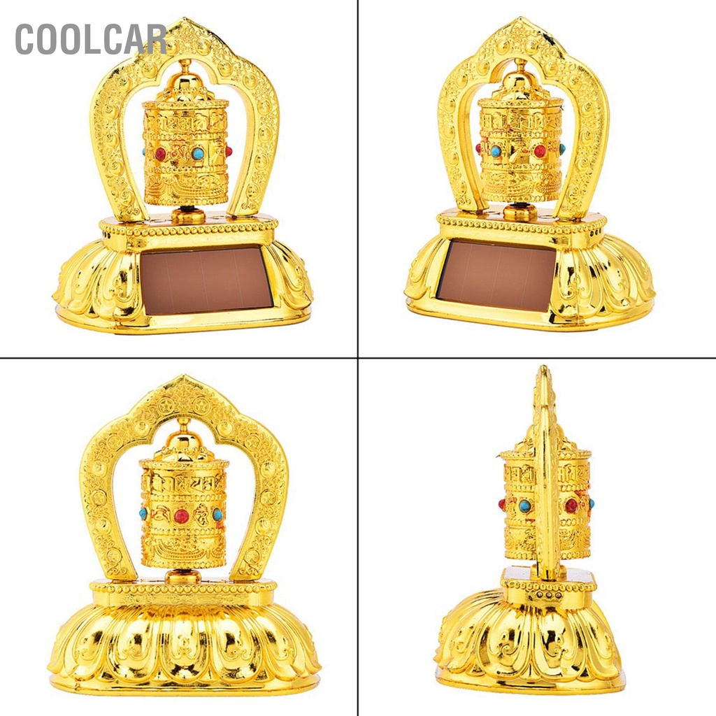 Đồ Trang Trí Phật Giáo Tây Tạng Cầu Nguyện Quay Năng Lượng Mặt Trời cho Nội Thất Xe Hơi - CoolCar