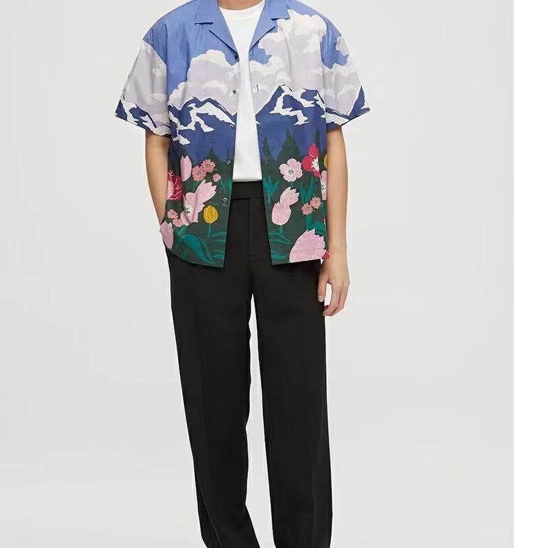 Áo Sơ Mi In Họa Tiết Thời Trang Mùa Hè Cho Nam