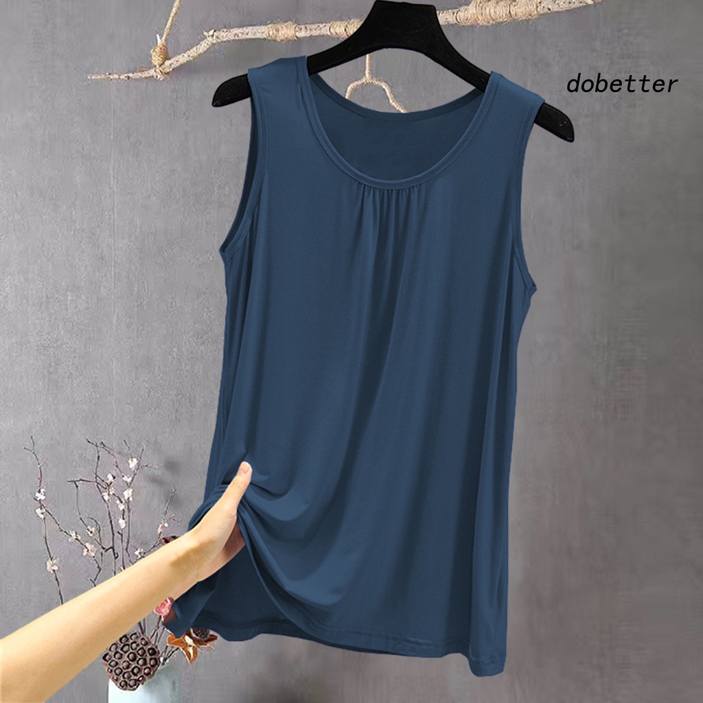 Áo Thun Tanktop Cổ Tròn Không Tay Thoáng Khí Màu Sắc Đơn Giản Dành Cho Nữ