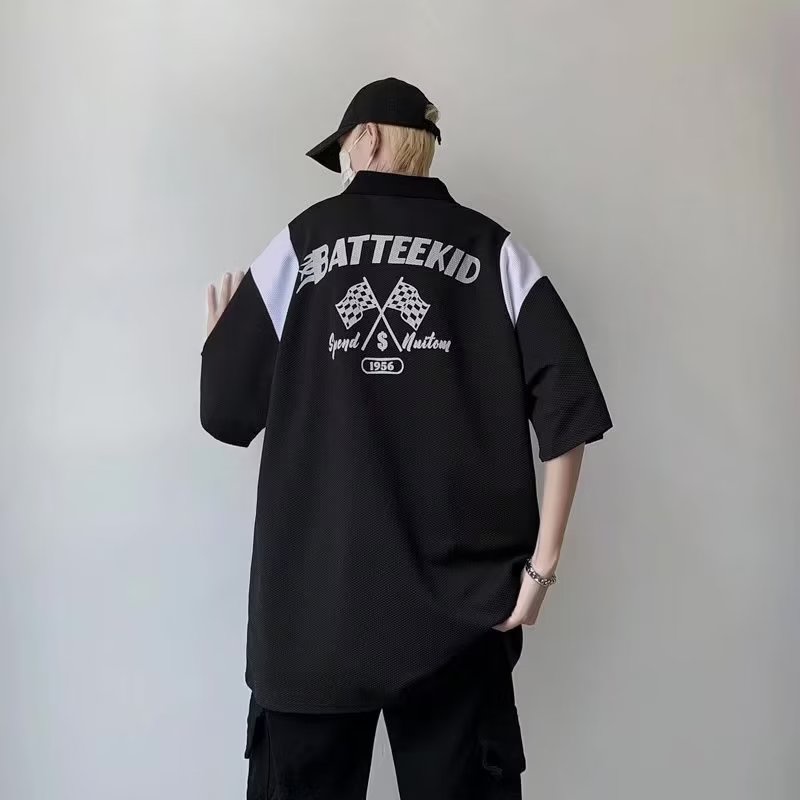 Áo Thun Polo Ngắn Tay Phong Cách Retro Thời Trang Cho Nam