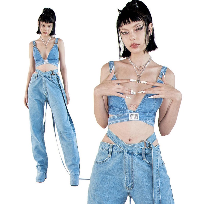 Weird Puss Áo Hai Dây Màu Trơn Hở Lưng Quyến Rũ Thời Trang Mùa Hè Cho Nữ