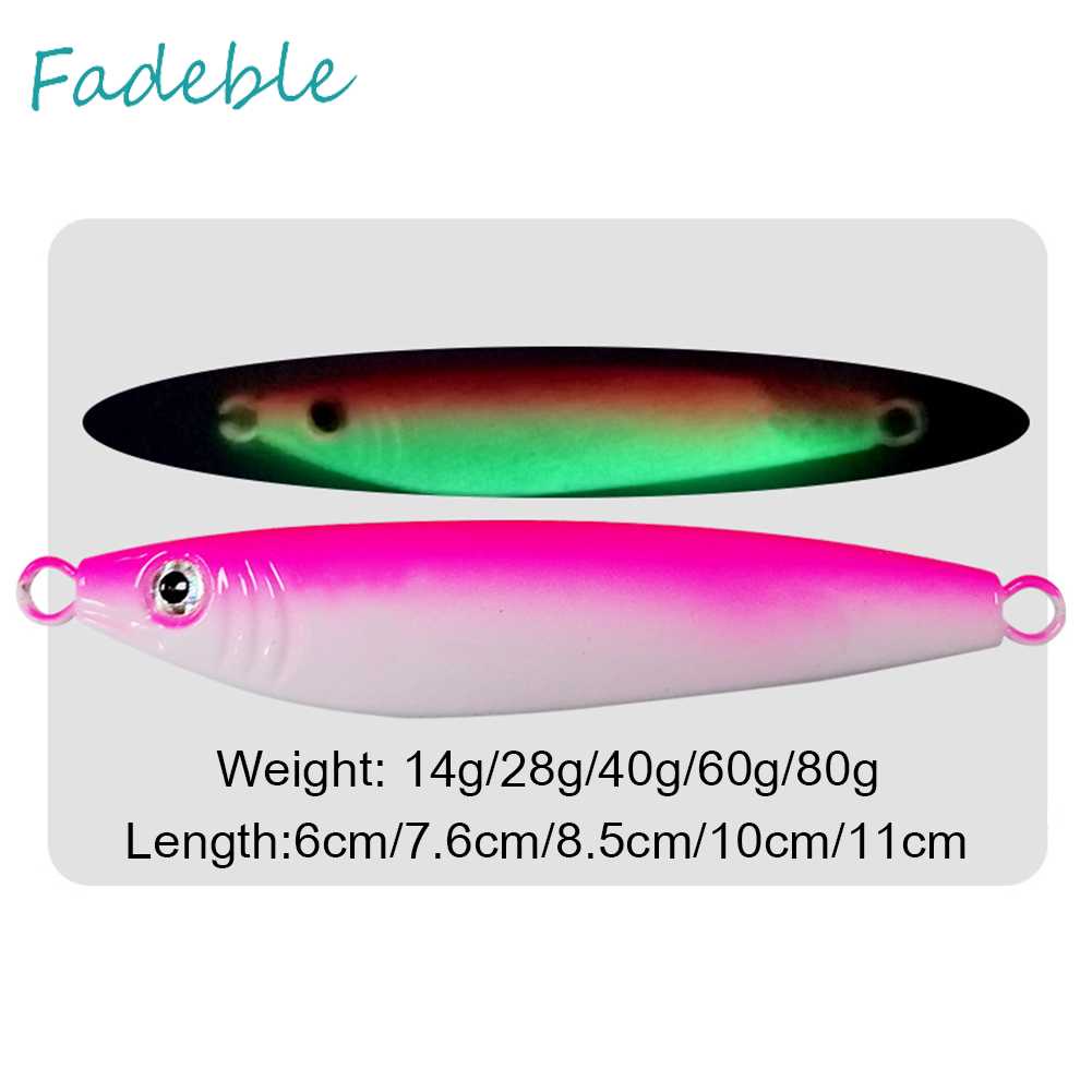 Mồi Câu Cá Phát Sáng Trọng Lượng 14g / 28g / 40g / 60g / 80g