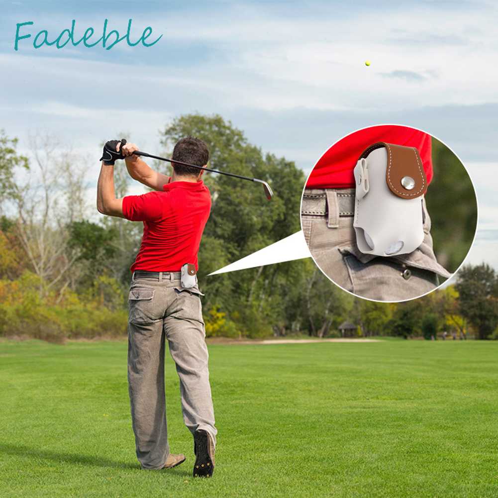 Túi Da Đựng Bóng Golf Đeo Hông Kèm Kẹp Tiện Dụng