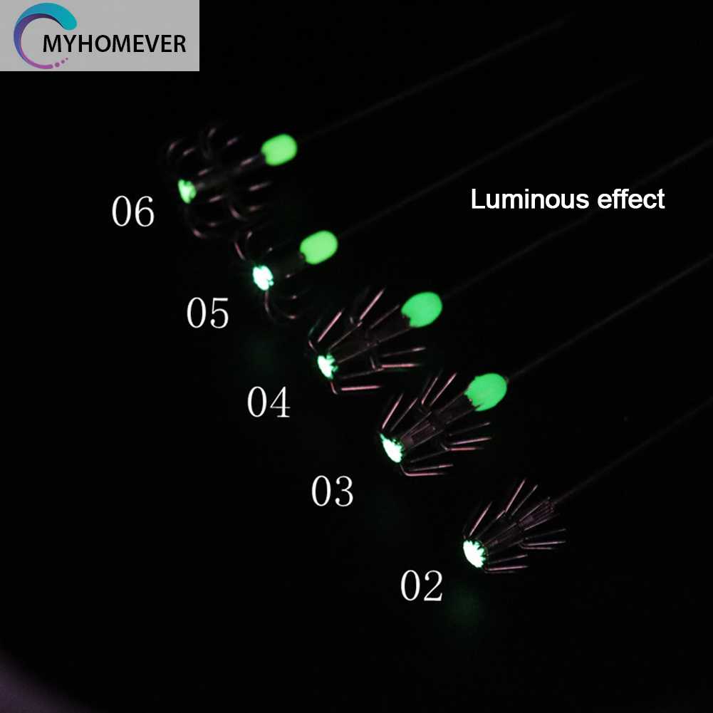 Bộ 10 Chiếc Móc Câu Hình Con Mực Phát Sáng Trong Bóng Tối