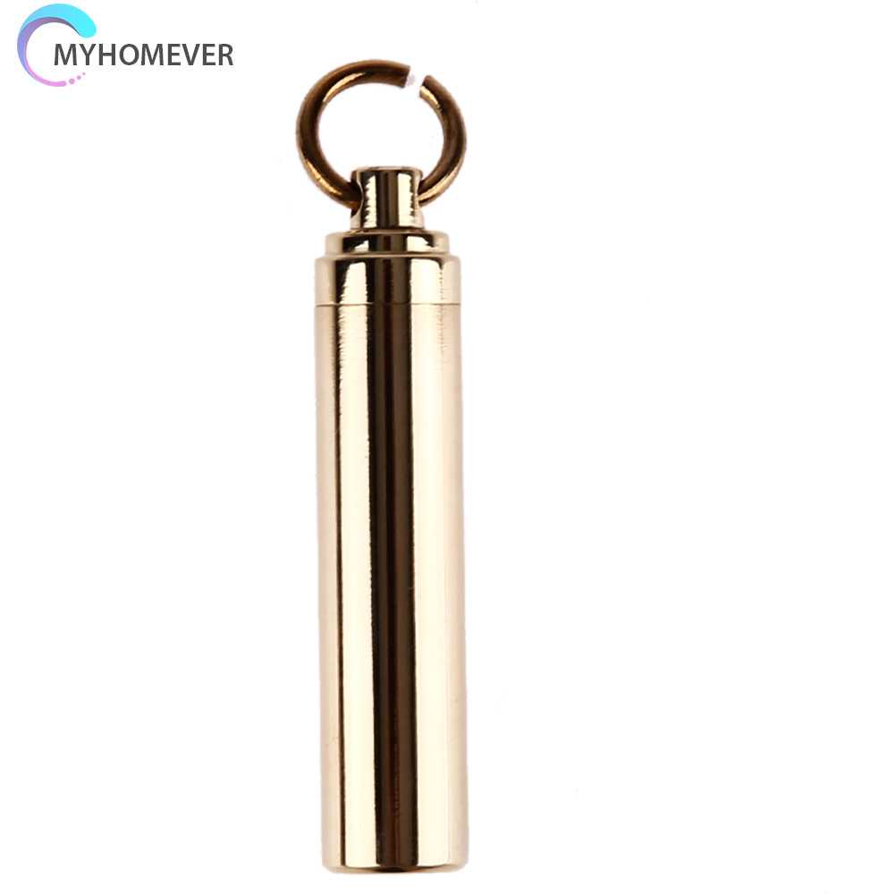 Móc Khóa Hình Chai Thuốc Mini Bằng Đồng Thau Chống Thấm Nước