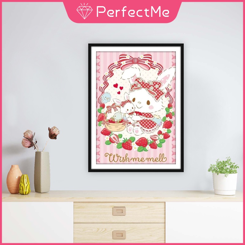 Bộ Tranh Đính Đá 5D Tự Làm Hình Sanrio / Kuromi / Melody Kích Thước 30x30cm