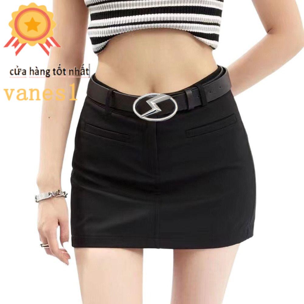 Thắt Lưng Da PU Phối Khóa Kim Loại Phong Cách Punk Hip Hop Cá Tính Cho Nữ VANES1