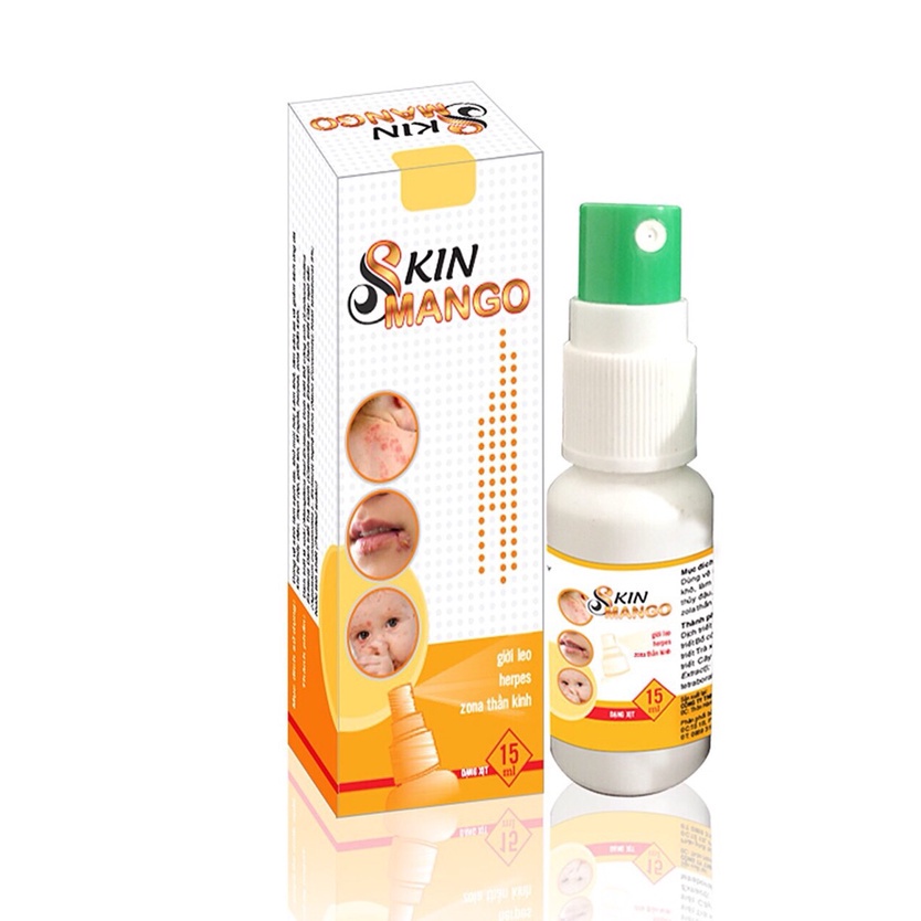 SKIN MANGO - Chai xịt thủy đậu, giời leo, herpes, zona thần kinh, kiến ba khoang  TAMPHARMA