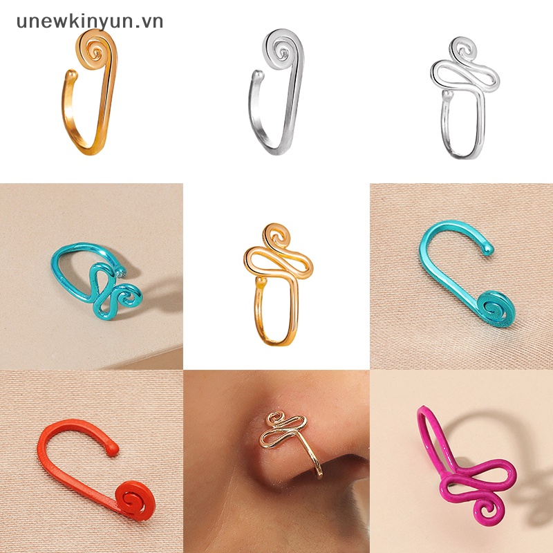 Khuyên Mũi Kiểu Xoắn Ốc Bằng Đồng Thời Trang