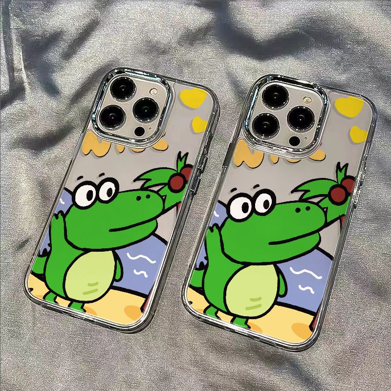 ✅Ốp Điện Thoại Mềm Chống Sốc Họa Tiết Cây Dừa Và Cá Sấu Cho Iphone 8 11Plus max 14pro 12713 / CXPB